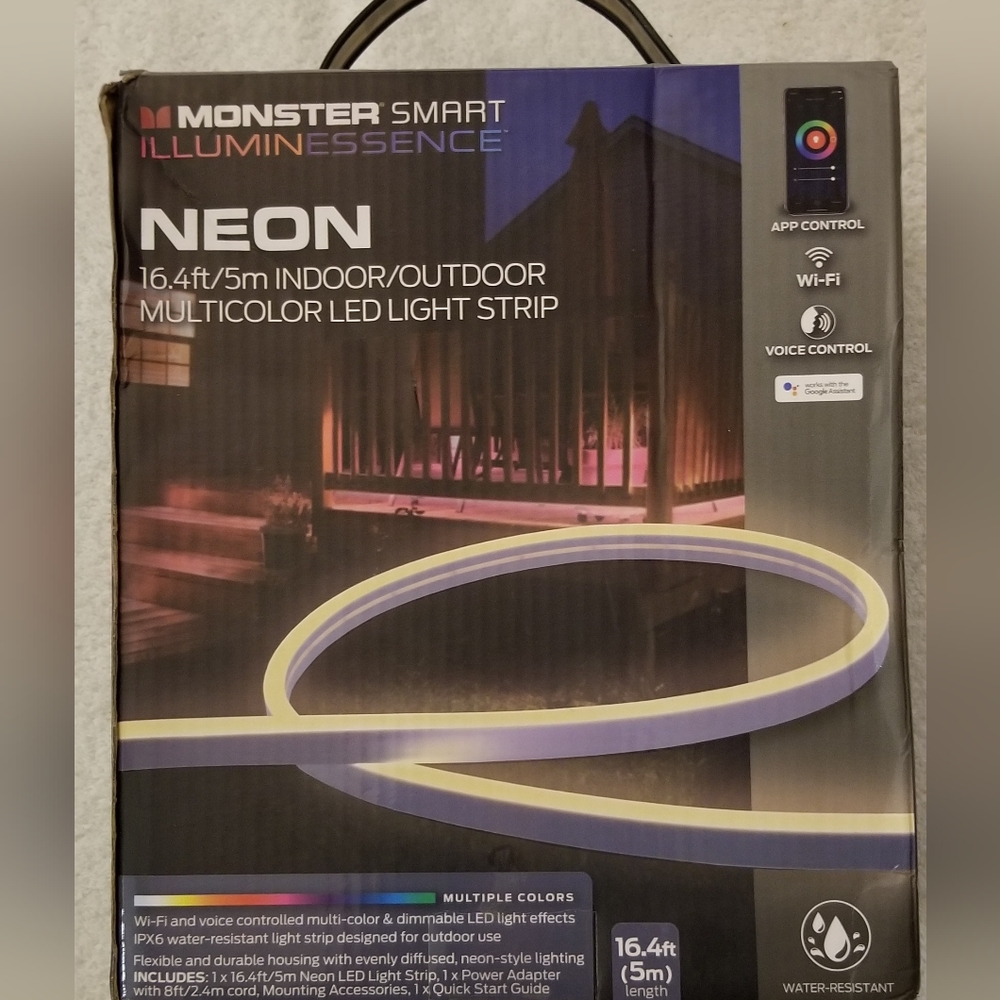 Monster Smart 16.4 ft NEON Indoor/Outdoor MultiColor LED Strip